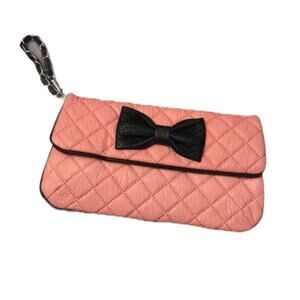 Forever 21 vintage Pink quilted bow clutch